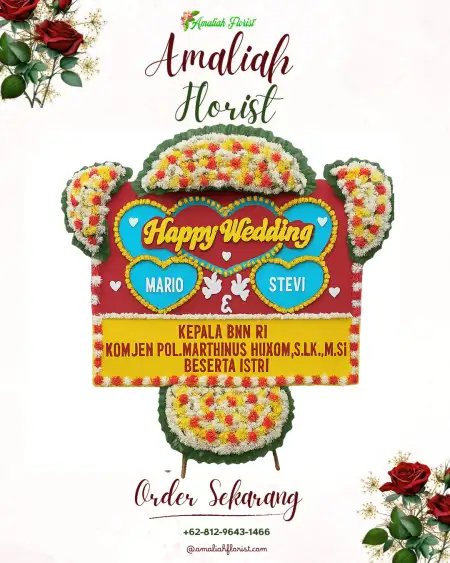 Papan Bunga Pernikahan Negeri Katon